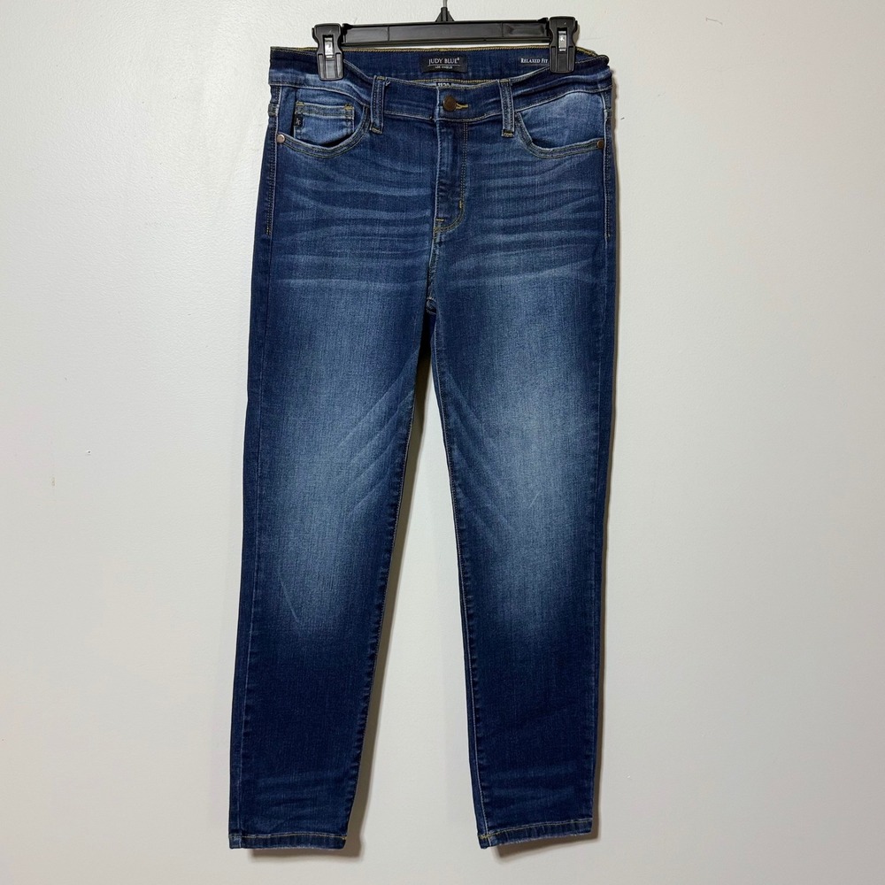 Judy Blue Relaxed Fit Jeans Women 11/30 Dark Wash Stretch Denim JB82102DK